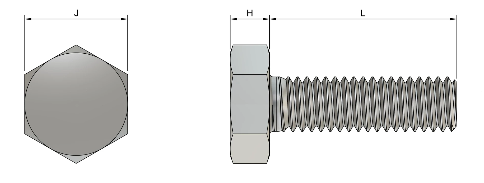 DIN 933 ISO 4017 ALTIKÖŞE DEMİR CIVATA (AKD)