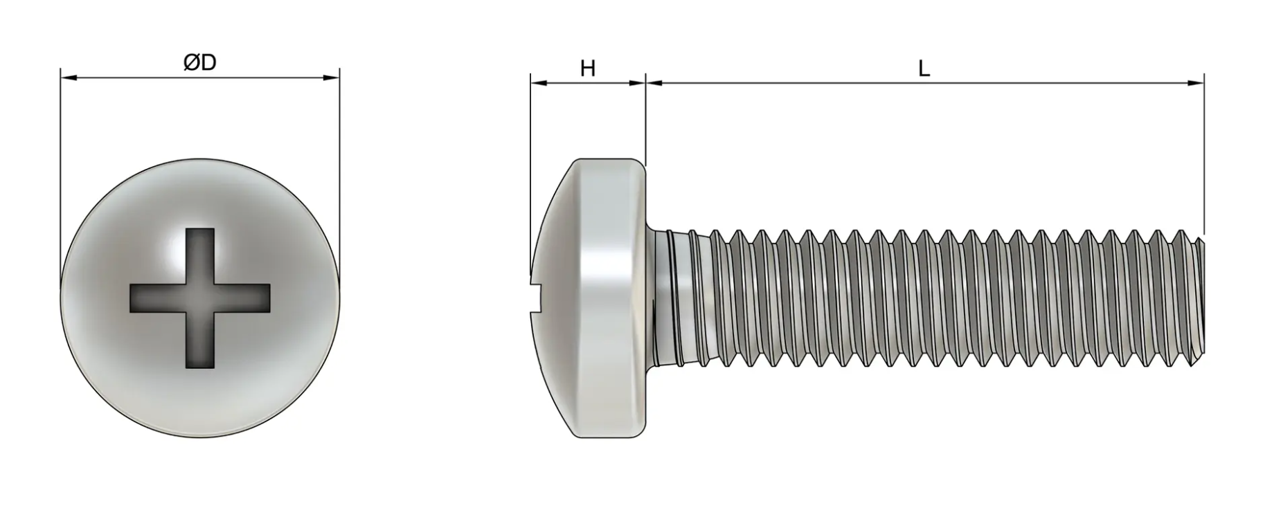 DIN 7985 ISO 7045 YILDIZ SİLİNDİR BAŞ VİDA (YSB)